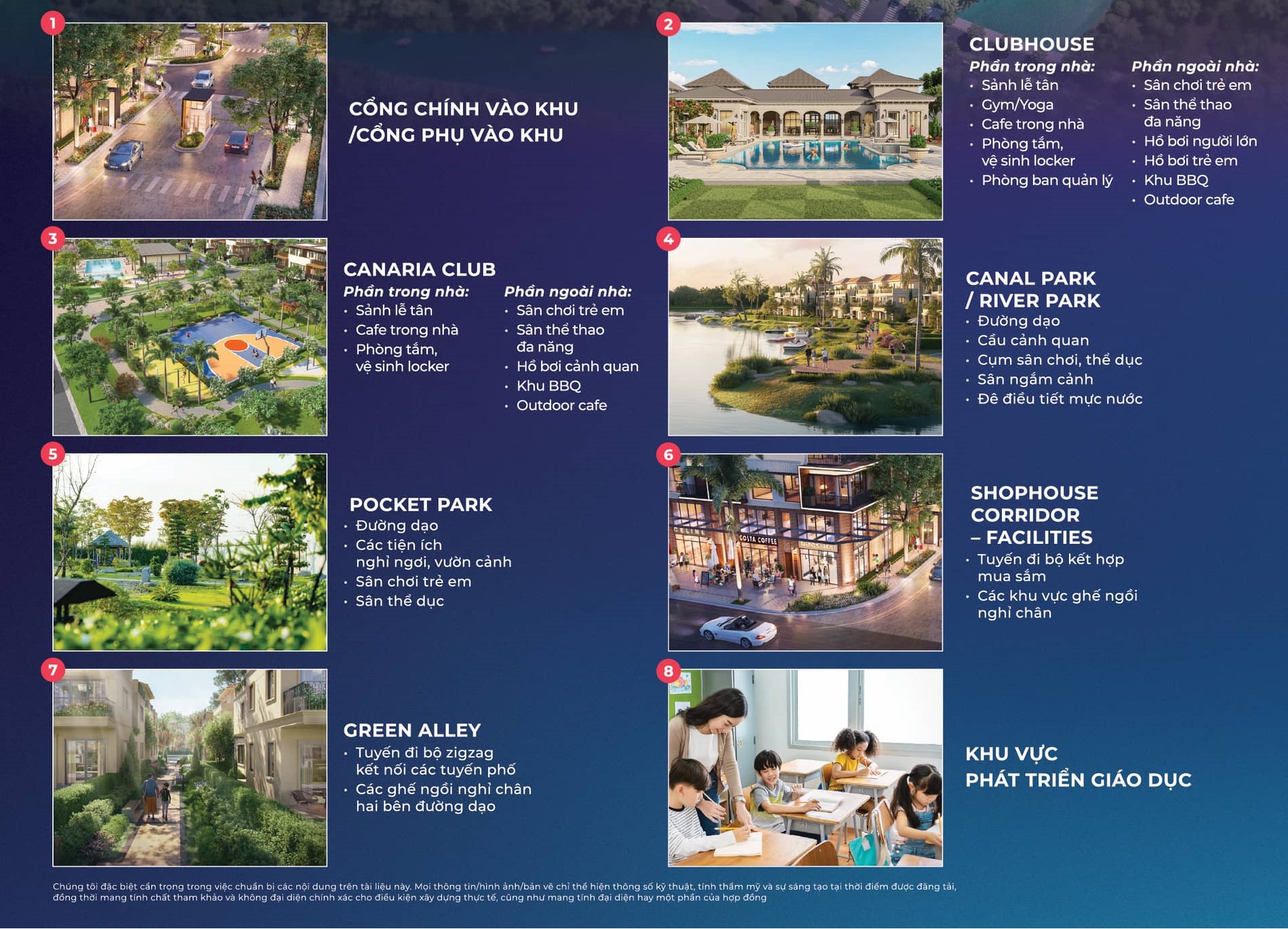 Tiện ích nội khu và ngoại khu dự án Izumi Canaria Nam Long